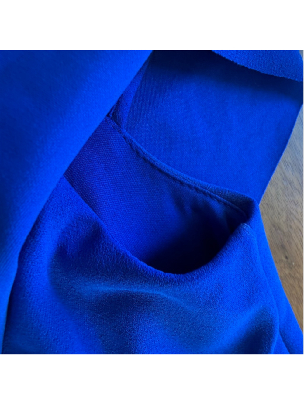 Alexa B Nites Royal Blue Off-Shoulder Midi Dress Size 8 - Picture 12 of 13